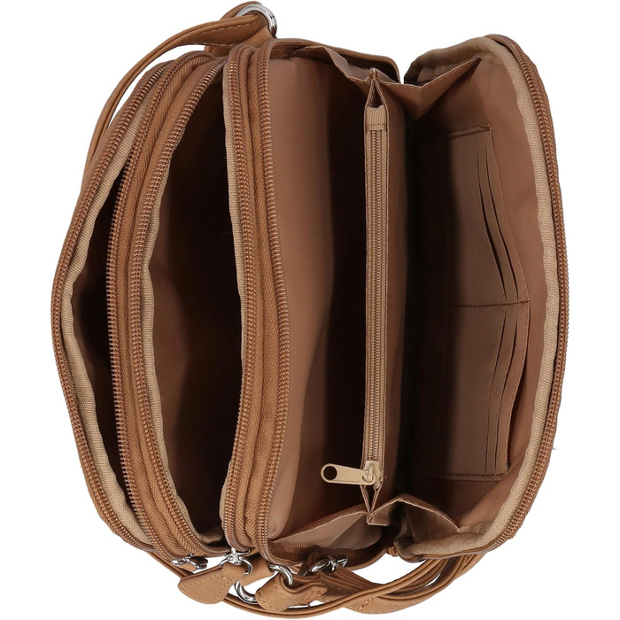 Сумка жіноча через плече MultiSac North South Mini Zip Around Hazelnut Brown