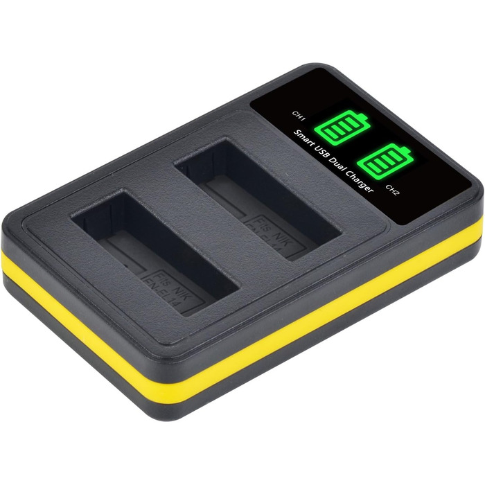 Акумулятор DuraPro EN-EL14 + LED Зарядний пристрій для Nikon P7800, 7700, 7100, 7000, D5600, D5500, D5300, D5200, D5100, 3000, D3400, D3300, D3200, D3100, DSLR