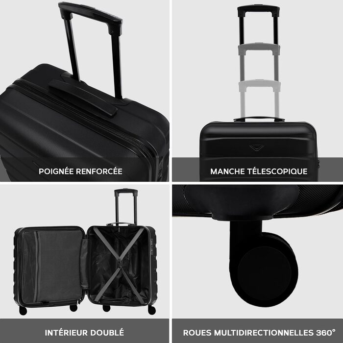 Чохол для багажу Flight Knight: легкий, жорсткий, на 4 колесах, ручна поклажа (56x45x25 см)