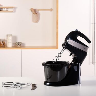 Ручний міксер Black+Decker BXMX500E, 500 Вт, нержавіюча сталь, сірий/чорний, з чашею
