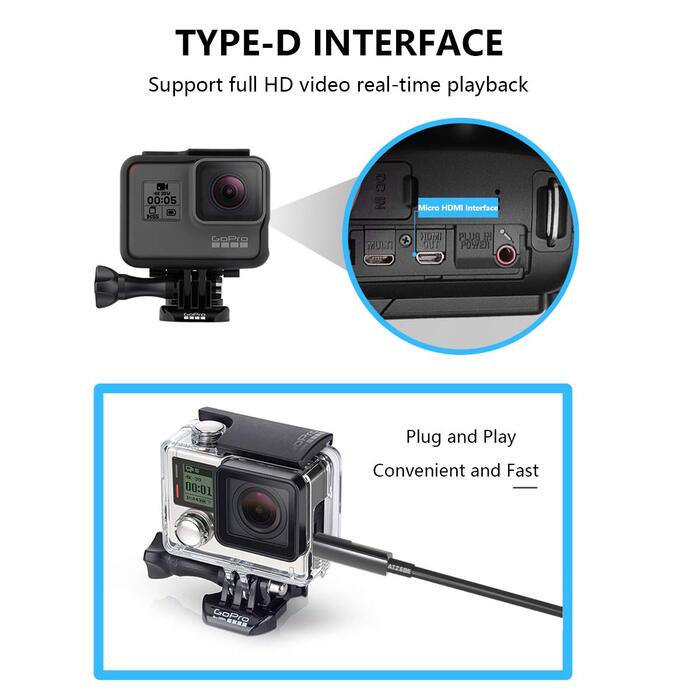 HDMI кабель оптоволоконний 10м, 4K, 2.0, HDR, YUV4:4:4, 8bit, 3D, ARC, HEC, CEC, HDCP 2.2 з Micro HDMI та стандартним HDMI конекторами