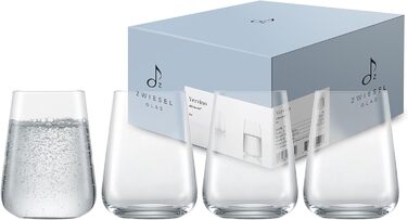 Набір універсальних келихів Zwiesel Glas Vervino 4 шт, тритан-кристал, з мос'єрною точкою, для напоїв, вироблено в Німеччині