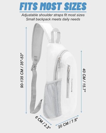 Чоловіча/Жіноча нагрудна сумка-слінг, поясна сумка, водонепроникна, для подорожей, спорту, повсякденного використання, біла