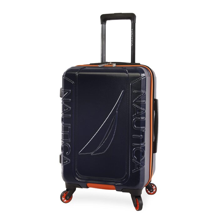 Чемодан NAUTICA Birke Hardside Spinner, великий, 29 дюймів, Marineblau/Orange