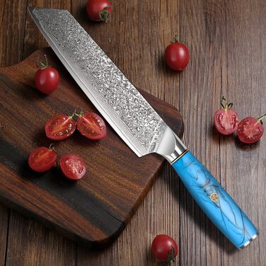 Ніж Kiritsuke з дамаської сталі для кухні, 18.8 см, VG-10, ергономічна ручка, подарункова коробка