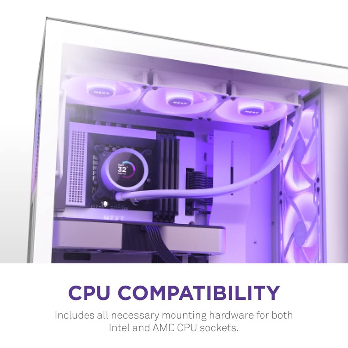 NZXT Kraken: Система водяного охолодження CPU з LCD-дисплеєм – 240 RGB (білий)
