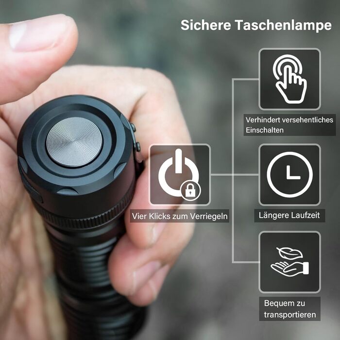 Ліхтарик Sofirn SC33 LED 5200 люменів, надяскравий, акумуляторний, портативний, з USB Type-C, EDC, для пошуку, туризму та екстрених ситуацій