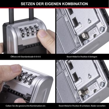 Master Lock Wall Mounted Outdoor Key Safe - XL with Shackle
