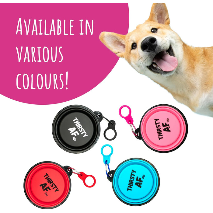 Складаний миска для собак TDL, 350 мл, чорний: для води та корму, з карабіном та тримачем для пляшки