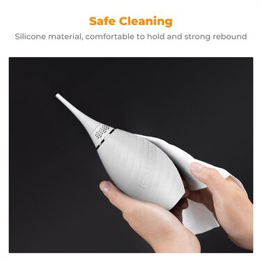 Набір для чищення фото- та відеокамер K&F Concept 10-в-1: об'єктиви, смартфони, сенсори. З мікрофіброю, продувальником та рідиною для чищення.