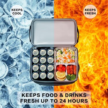 Рюкзак-холодильник Laripwit 54 літри, чорний: для пікніків, подорожей, кемпінгу та тактики