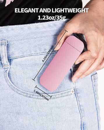 Кліпса-лампа для читання HEMONNKAM, рожева, акумуляторна, світло для читання в ліжку