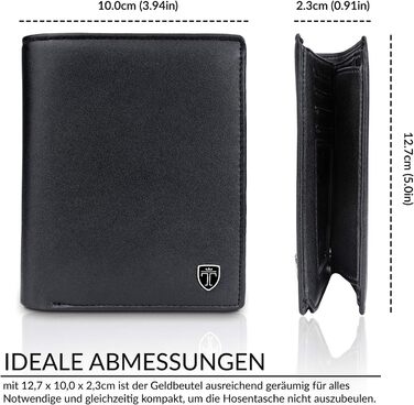 TRAVANDO Wallet for Men Chicago RFID Wallet, Men's Wallet, Portemonnaie, Portmonaise, Wallet, Large, Vertical Briefcase Wallet, Men's Wallet, Men's Wallet, Portmonee, Gift, Wallet