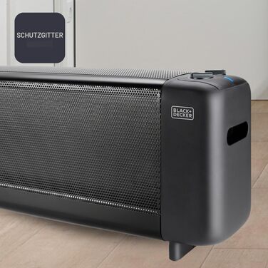 Масляний радіатор BLACK+DECKER BXRA2300E, 1500 Вт, 11 секцій, з регульованим термостатом та захистом від перегріву, чорний