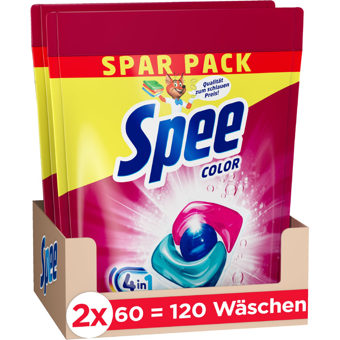 Капсули для прання кольорових речей Spee Power Caps Color, аромат Fresh, 120 шт.