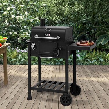 Гриль-вагон TAINO HERO Set Smoker, комбінований: вугілля, газ, з кришкою та чохлом