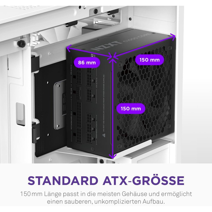 Блок живлення NZXT C850 Gold Core ATX 3.1, 850W, 80+ Gold, чорний