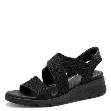 Босоніжки жіночі Tamaris 8-88724-44 Wide Fit 37 EU чорні, широка колодка