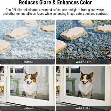 NEEWER 67mm Кріплення для CPL фільтра для смартфонів: циркулярний поляризаційний фільтр для об'єктивів камери, фотографія, сумісний з Android, Samsung Galaxy S25 Ultra, Google Pixel, Huawei, Xiaomi