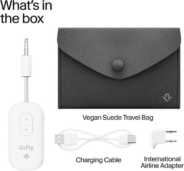 Bluetooth-трансмітер та ресивер Twelve South AirFly Pro Deluxe для AirPods та навушників, білий