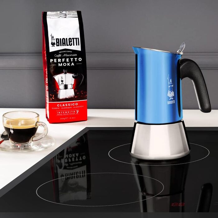 Еспресо-машина Bialetti Venus Induction - італійська якість, нержавіюча сталь, 4 чашки, срібляста