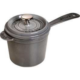 Каструля-ковш STAUB 18 см, 2,8 л, чавун, для соусів, універсальна, графітово-сіра