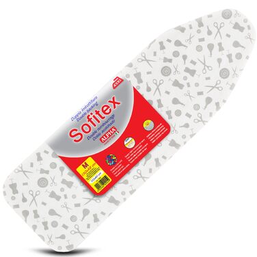 Чохол для прасувальної дошки Alpha Sofitex 3 шари, 122x40 см, бавовна 100% з підкладкою, Італія