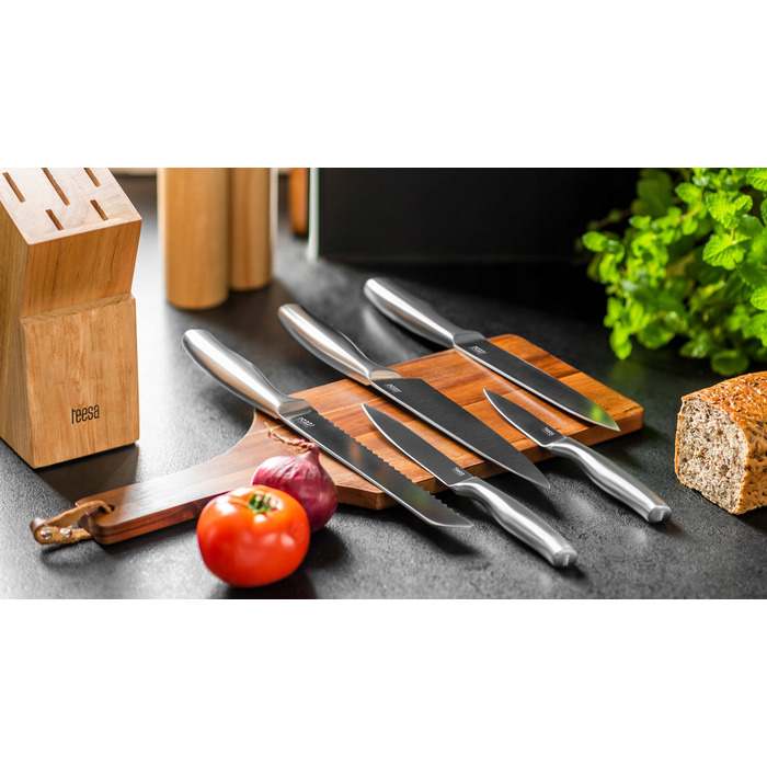 Набір ножів у підставці Teesa, 5 предметів, TSA0204