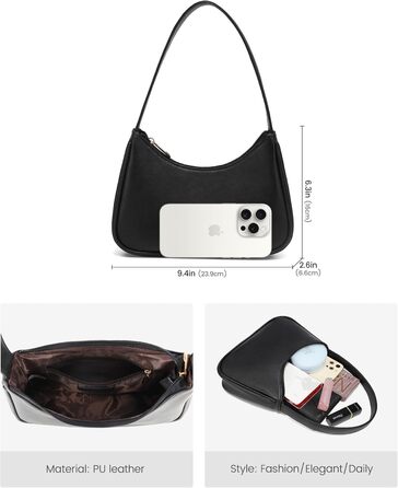 Сумка жіноча LOVEVOOK міні клатч через плече чорна - стильна сумка-месенджер для побачень, вечірок та покупок