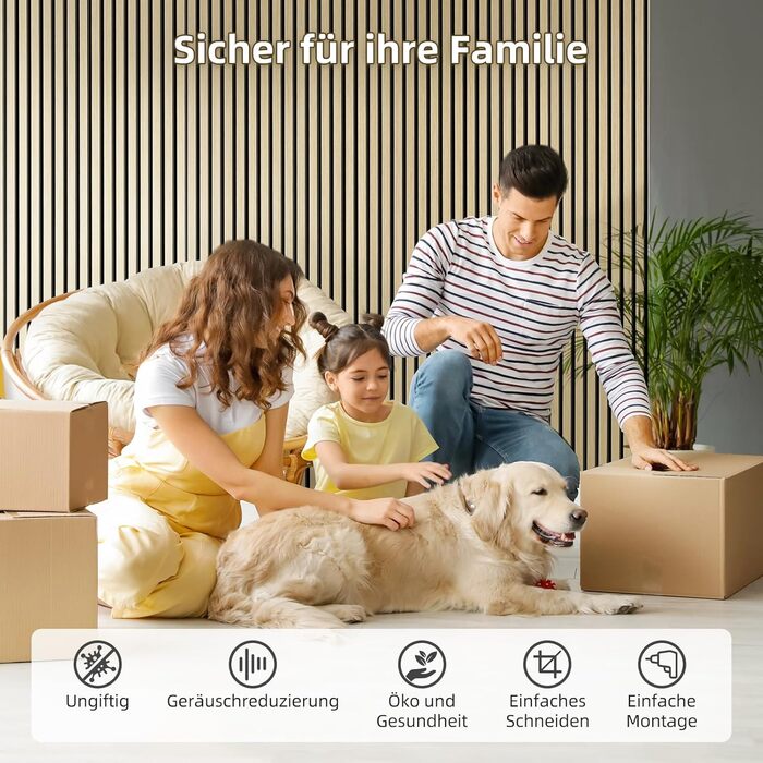 Акустичні 3D-панелі JAMELO з шпоном горіха, самоклеючі стінні панелі для декору стін та стелі, 10 шт. (30x15x1.2 см), колір волоський горіх