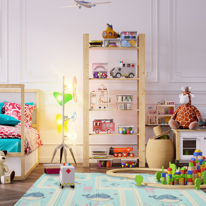 Relaxdays Foldable Play Mat - Land and Sea Animals