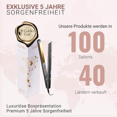 Control Gold 2-in-1 Hair Straightener & Curling Wand - 5 Year Worry-Free Guarantee - Professional Styling Tool