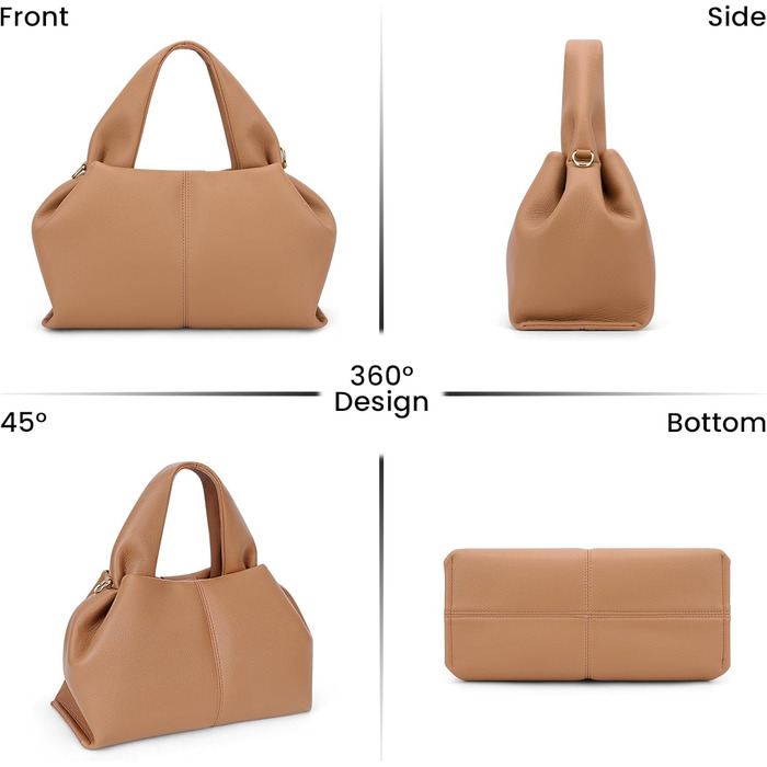 Сумка-клатч жіноча Cloud Pouch Bag коричнева міні: сумка через плече, ретро крос-боді з ремінцем