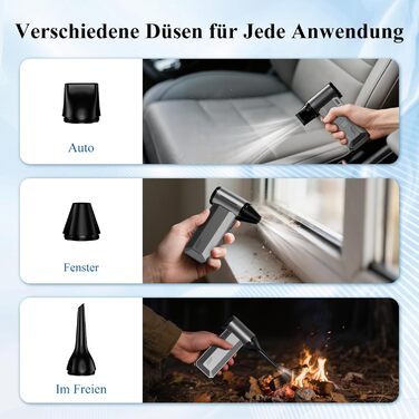 Електричний пилосос Minthouz для чищення повітрям: 180000 об/хв, акумуляторний, для ПК, клавіатури, авто