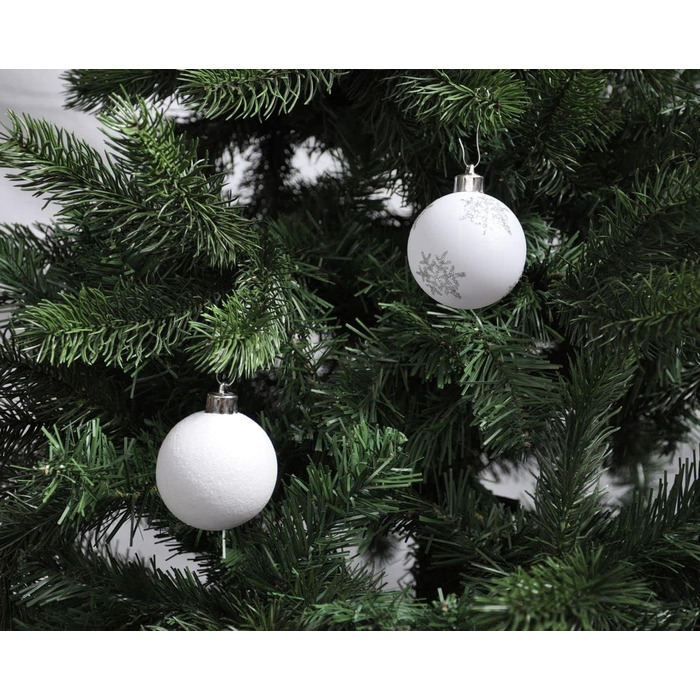 Набір прикрас на ялинку 64 шт. 6 см, пластикові, ударостійкі, для декору ялинки