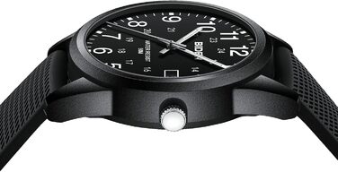 Чоловічий годинник: аналоговий кварцовий годинник на зап'ясті, водостійкий, модель R015, чорний колір