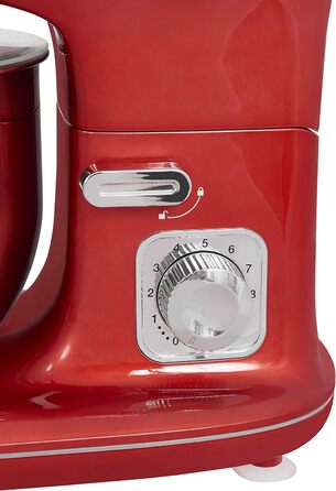 Кухонна машина GUTFELS KM 8102 roi | 1200 Вт | 10 швидкостей | 5 л чаша | Насадки: віночок, гак для тіста, гак для збивання | Червоний колір