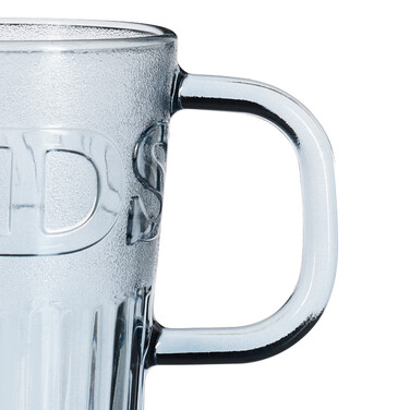 Set of 2 Decorative Glass Mugs with Handles
