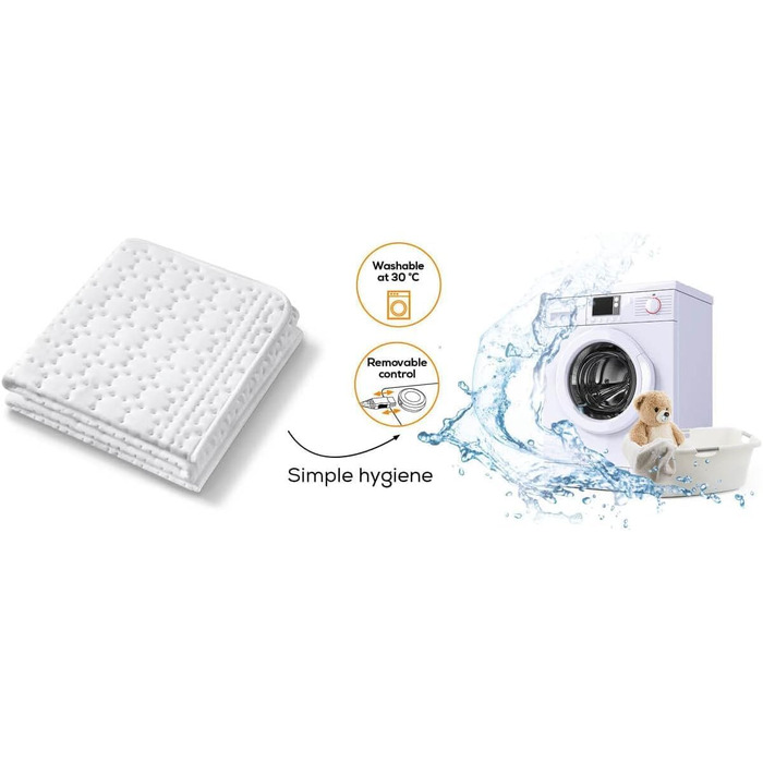 Електрична ковдра Beurer UB 74 з підігрівом, автоматичним вимкненням та захистом від перегріву. Розмір 200 x 100 см, 3 температурні режими, пральна, зональний підігрів