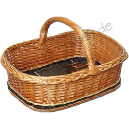 Weiden tablet with handle, basket tablet, tray, basket serving tray with coffee motif LWKW