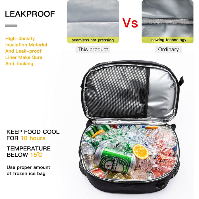 28L Insulated Cooler Backpack - Double Layer Small Thermal Backpack for Camping, Picnic, and Travel
