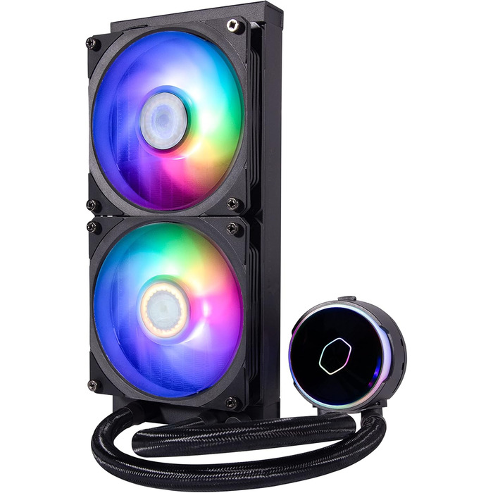 Система водяного охолодження Cooler Master MasterLiquid PL Flux 240 (білий) - AIO з 2 x 120mm вентиляторами, ARGB-контролер (2-ге покоління), сумісна з AMD та Intel