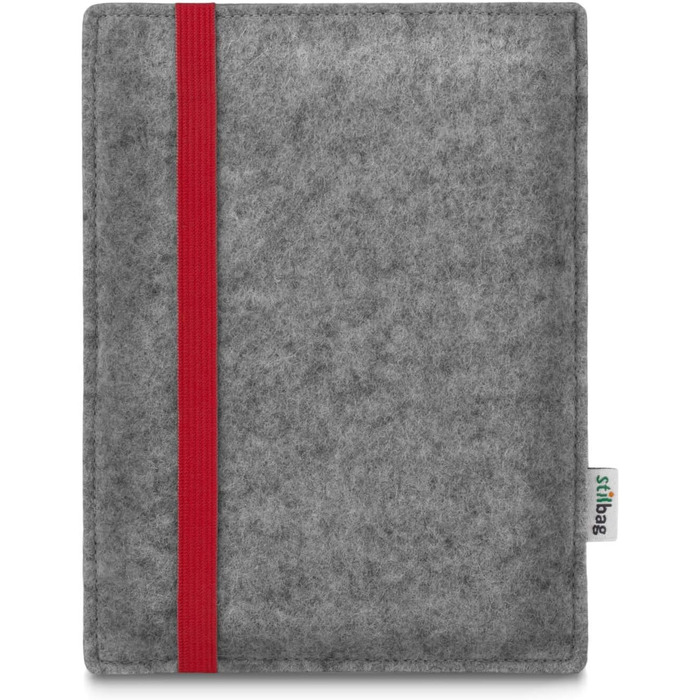 Чохол для Kindle Paperwhite 7-го покоління | Стильний чохол для електронного читача Leon | Вовняний фільц, Made in Germany (Антрацит - зелений) (Світло-сірий - червоний)