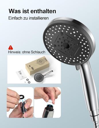 Насадка для душу VOXON з 10 режимами, високий тиск, економія води, для чищення ванни та плитки