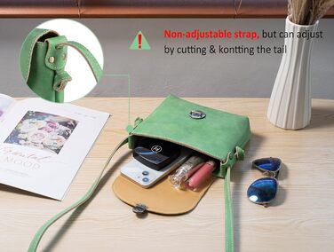 Сумка жіноча через плече Kleine Umhängetasche, екошкіра, зелений (трава) з замком