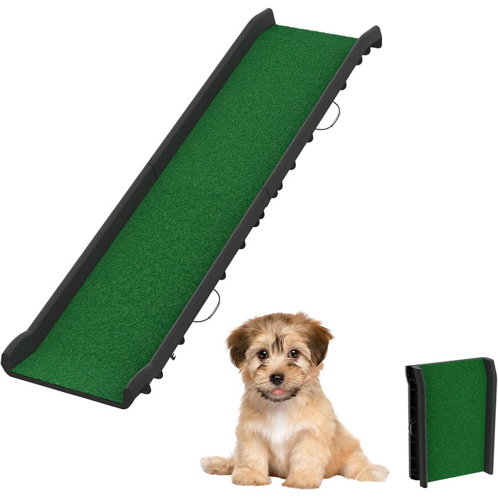 Рампа для собак UISEBRT, авторампа в багажник, 156 x 40 см, до 90 кг, зелена