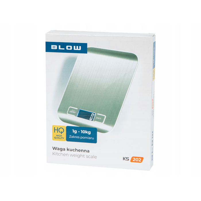 Кухонні ваги Blow KS202, сріблясті, LCD-дисплей, ювелірні високоточні (1г / 10кг) з функцією TARA