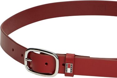 Жіночий шкіряний ремінь Tommy Jeans Oval Red (Rustic Cherry)