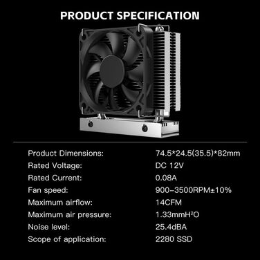 Охолоджувач CPU TZMRIT KF200 з 2 тепловими трубками, RGB LED, чорний, 9см, 2200RPM, для LGA115X/1200/17XX/1366, FM1/FM2/AM2/AM3/AM4/AM5 (M2)