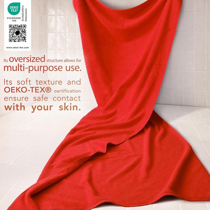Набір махрових рушників Cotton Paradise з 100% турецької бавовни для ванної кімнати, 6 шт (2 великих рушники 40x80, 2 рушники для рук, 2 мильниці), колір шавлія